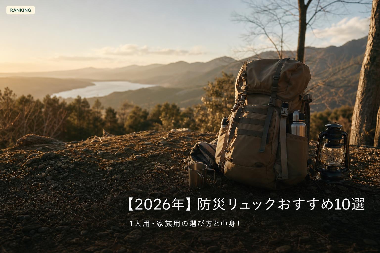 【2026年】防災リュックおすすめ10選｜1人用・家族用の選び方と中身