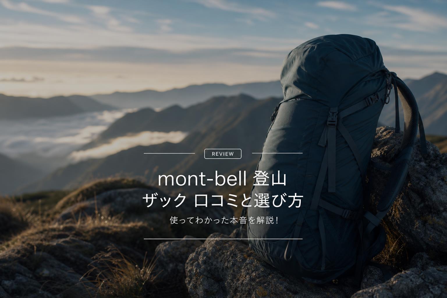 mont-bell 登山 ザック 口コミと選び方