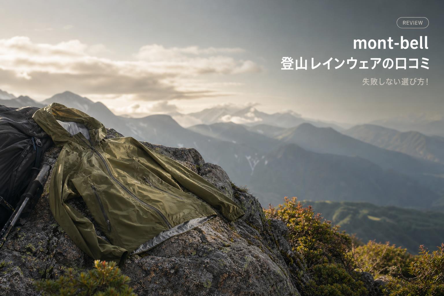 mont-bell 登山レインウェアの口コミ｜失敗しない選び方
