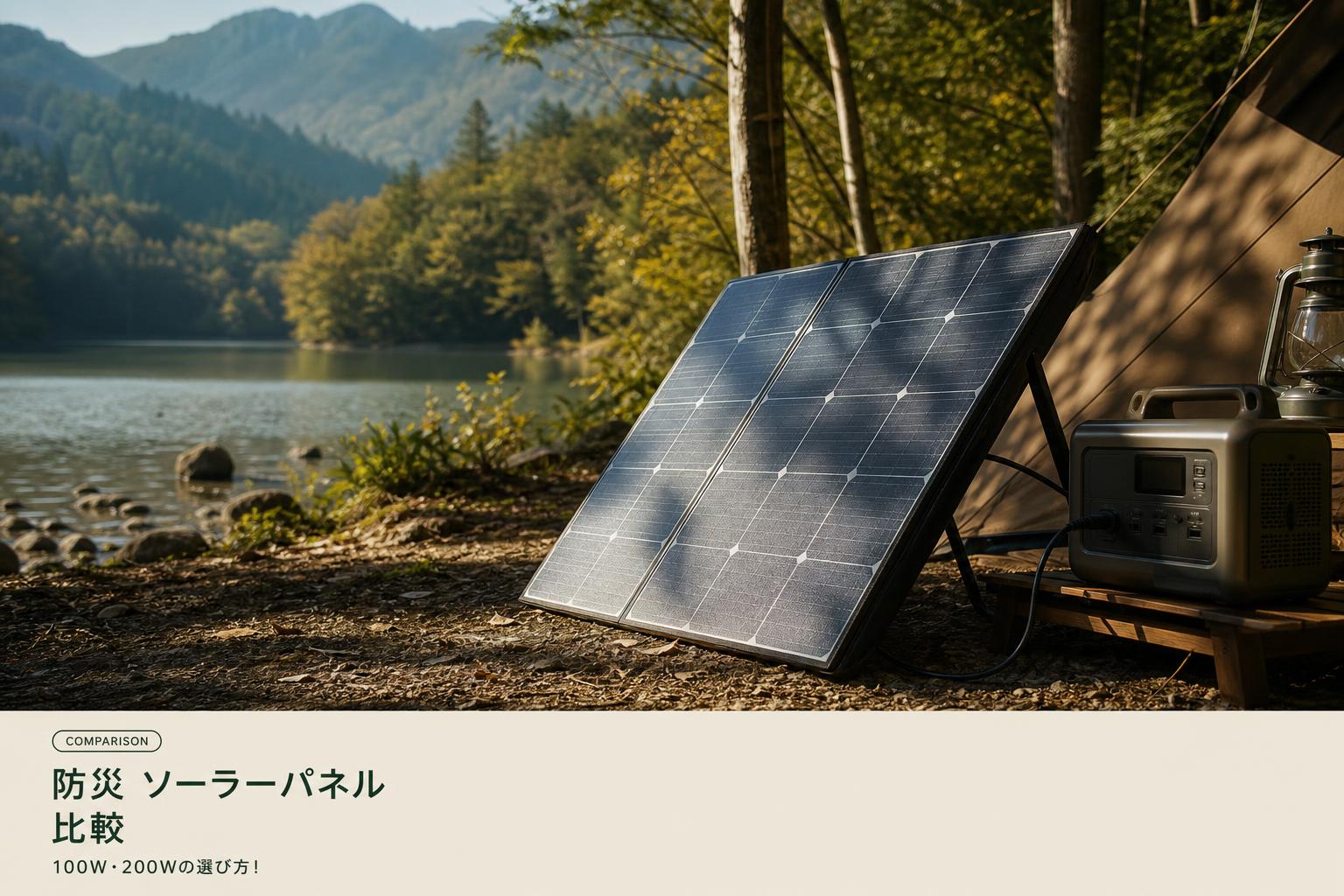 防災 ソーラーパネル 比較｜100W・200Wの選び方