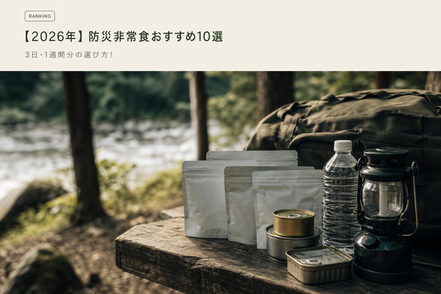 【2026年】防災非常食おすすめ10選｜3日・1週間分の選び方