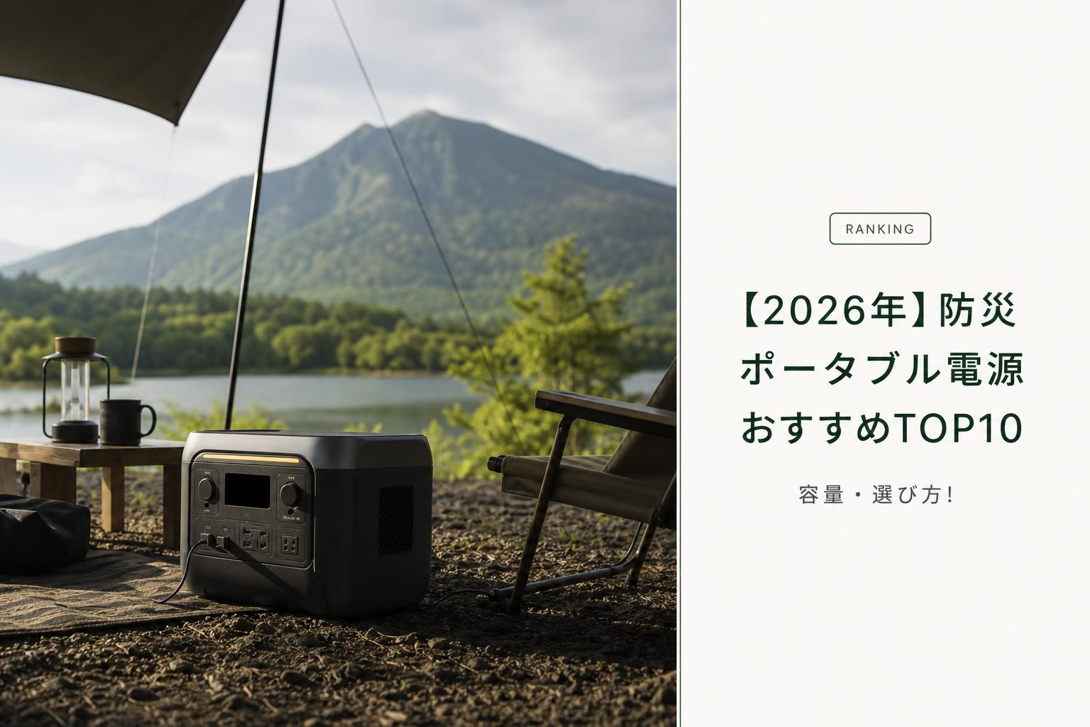 【2026年】防災ポータブル電源おすすめTOP10｜容量・選び方