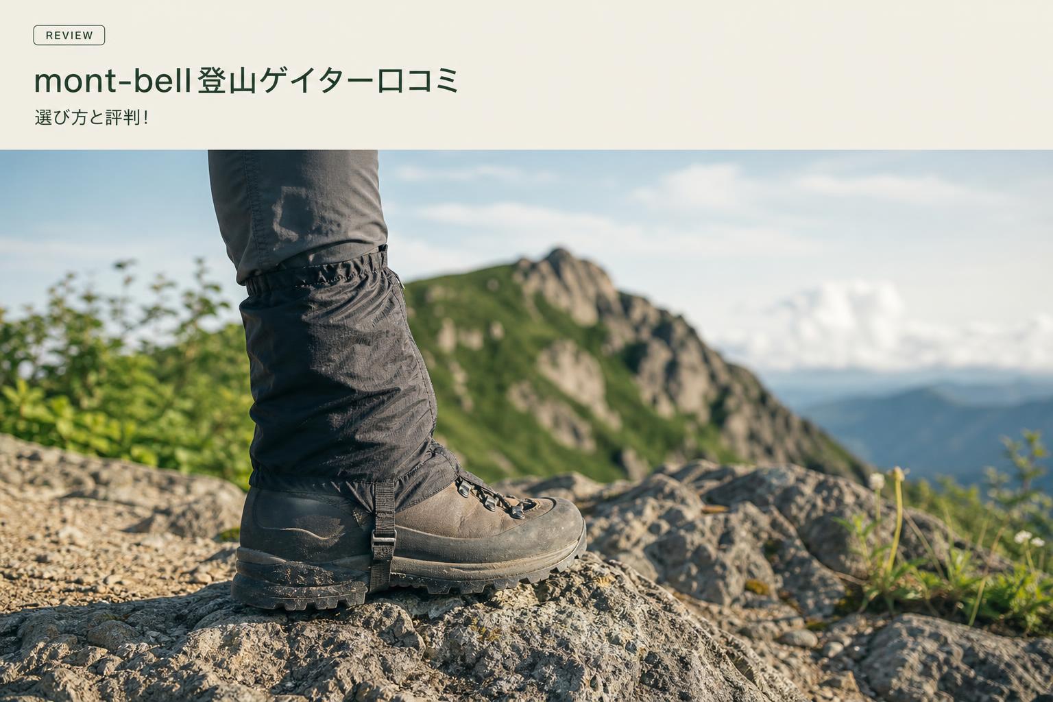 mont-bell 登山ゲイター口コミ｜夏山・雪山の選び方