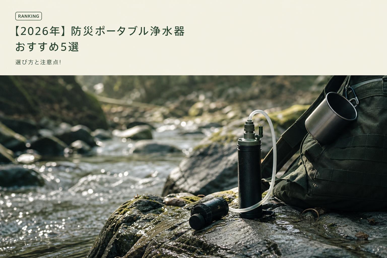 【2026年】防災ポータブル浄水器おすすめ5選｜選び方と注意点