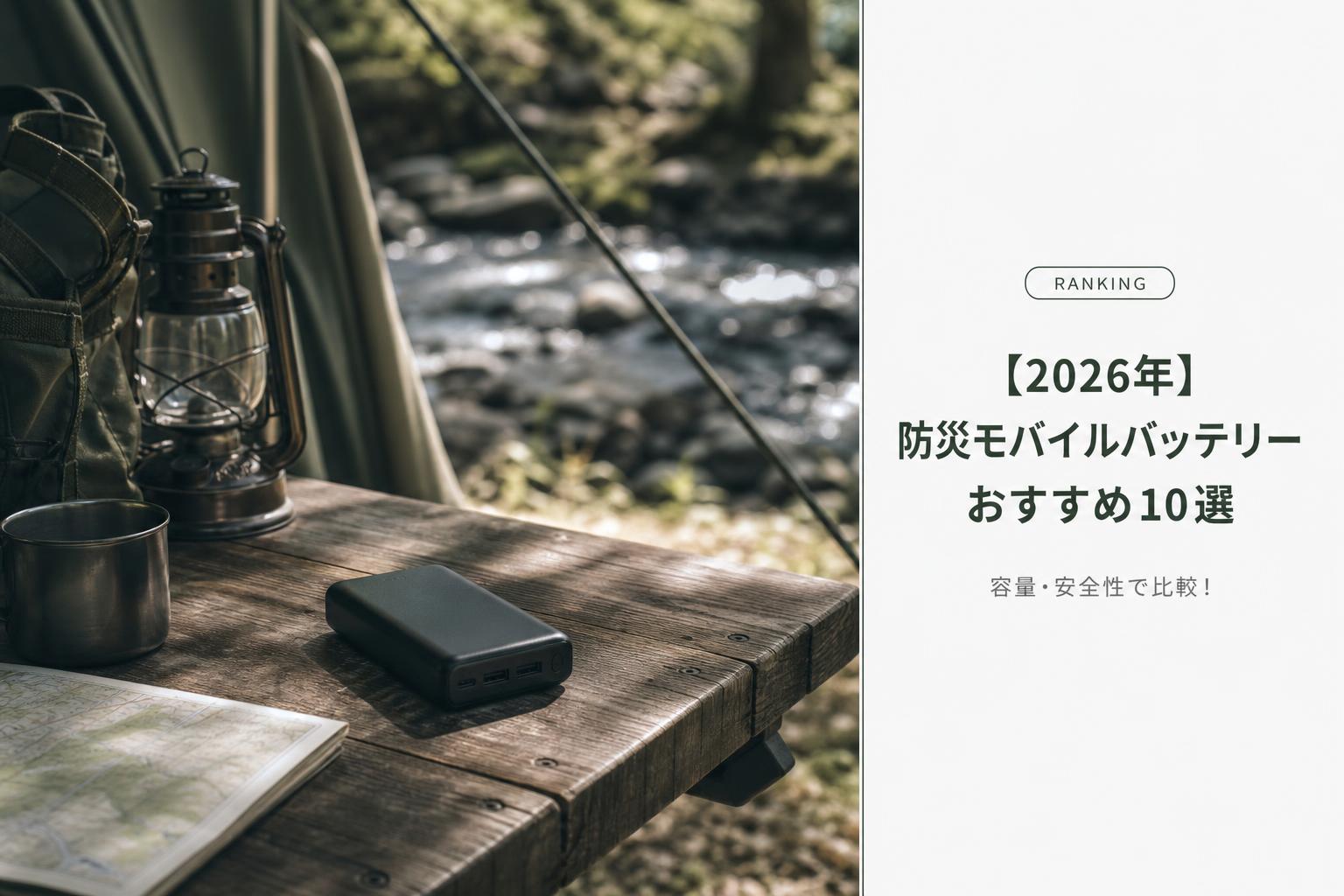 【2026年】防災モバイルバッテリーおすすめ10選｜容量・安全性で比較
