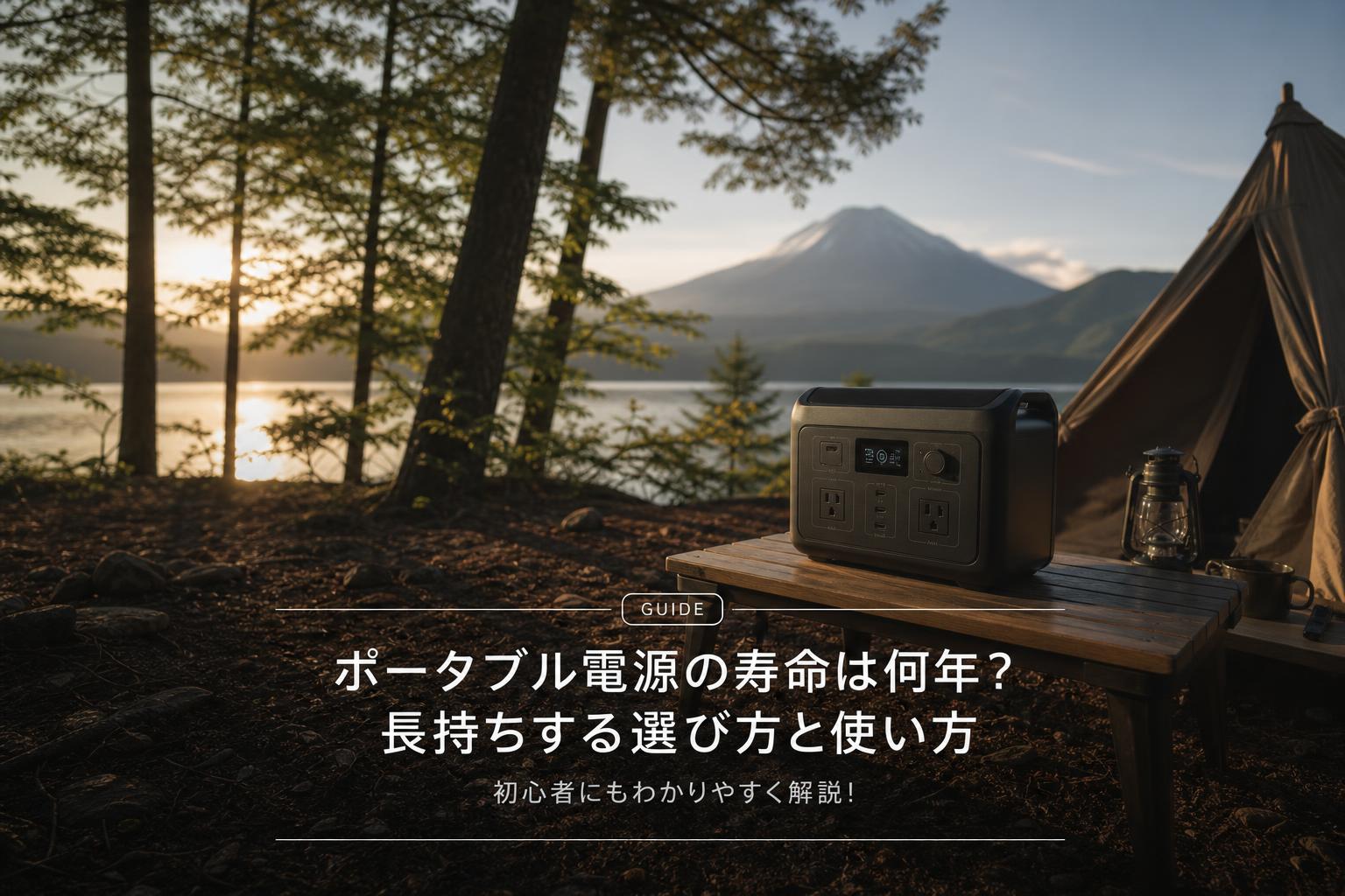 ポータブル電源の寿命は何年？長持ちする選び方と使い方