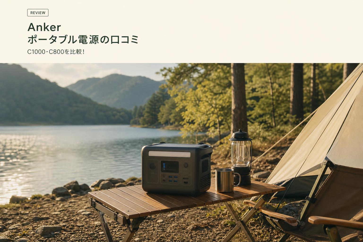 Anker ポータブル電源の口コミ｜C1000・C800を比較