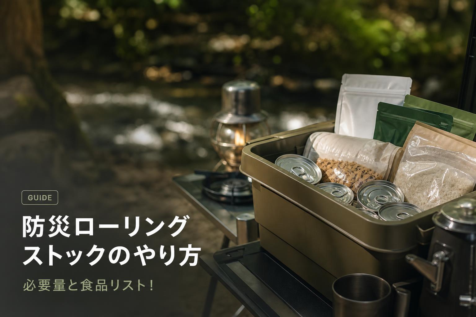防災ローリングストックのやり方｜必要量と食品リスト