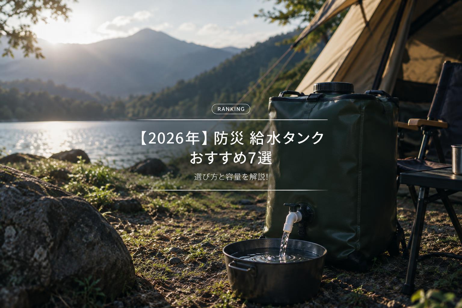 【2026年】防災 給水タンク おすすめ7選｜選び方と容量を解説
