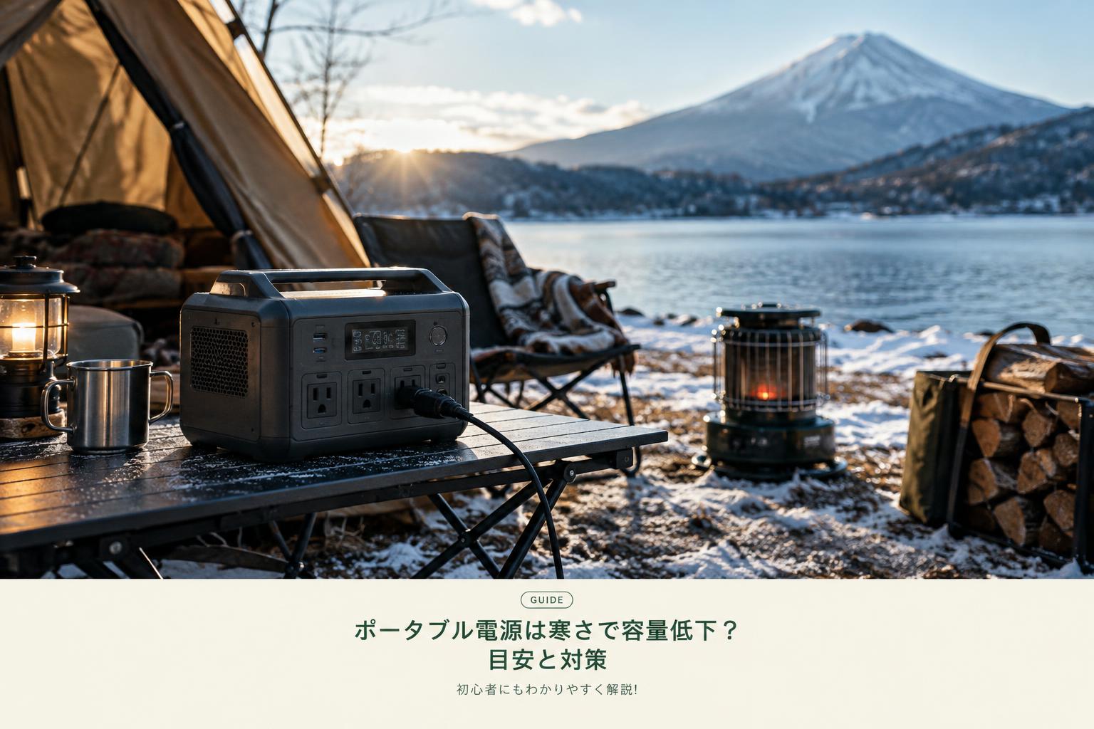 ポータブル電源は寒さで容量低下？目安と対策