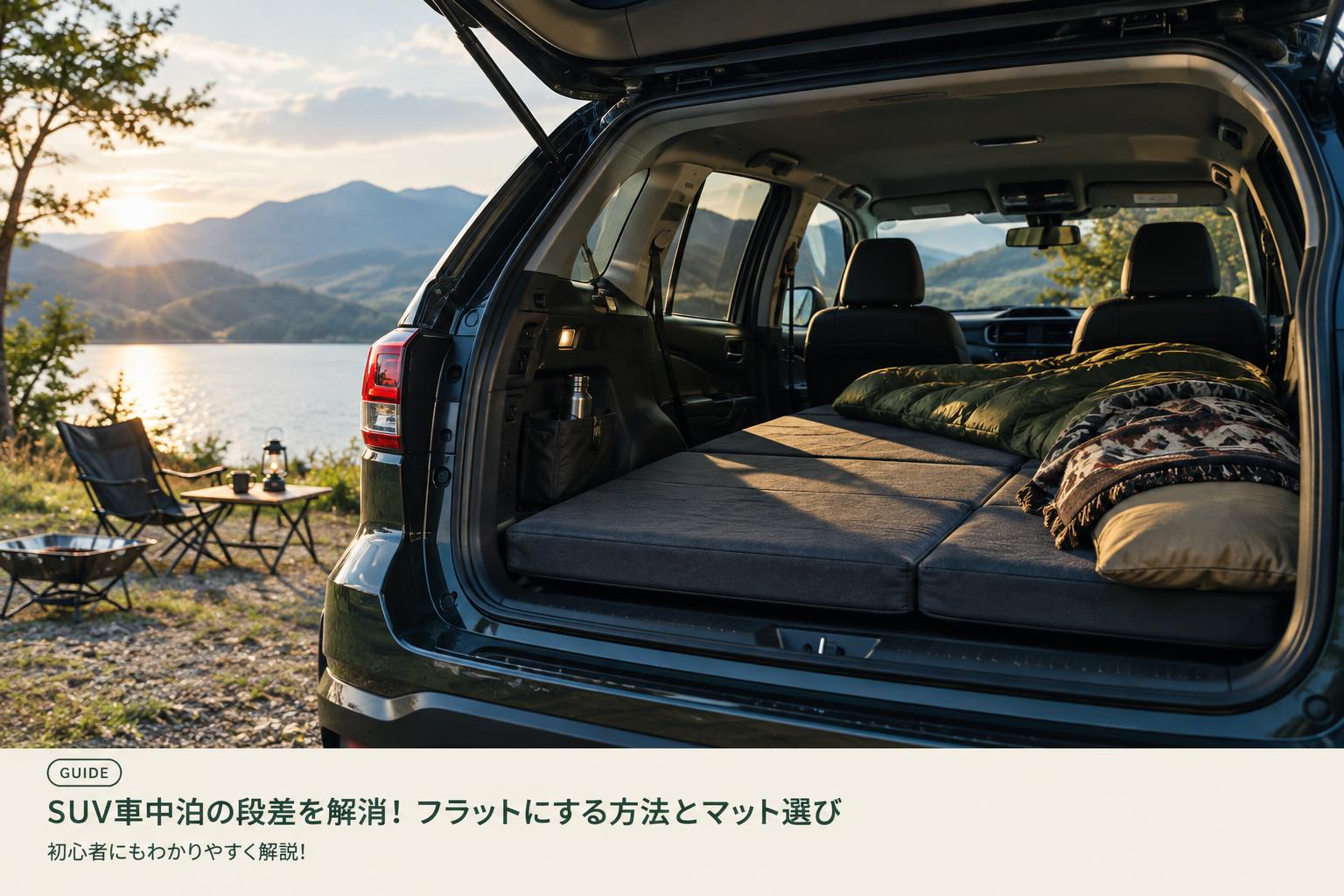 SUV車中泊の段差を解消！フラットにする方法とマット選び