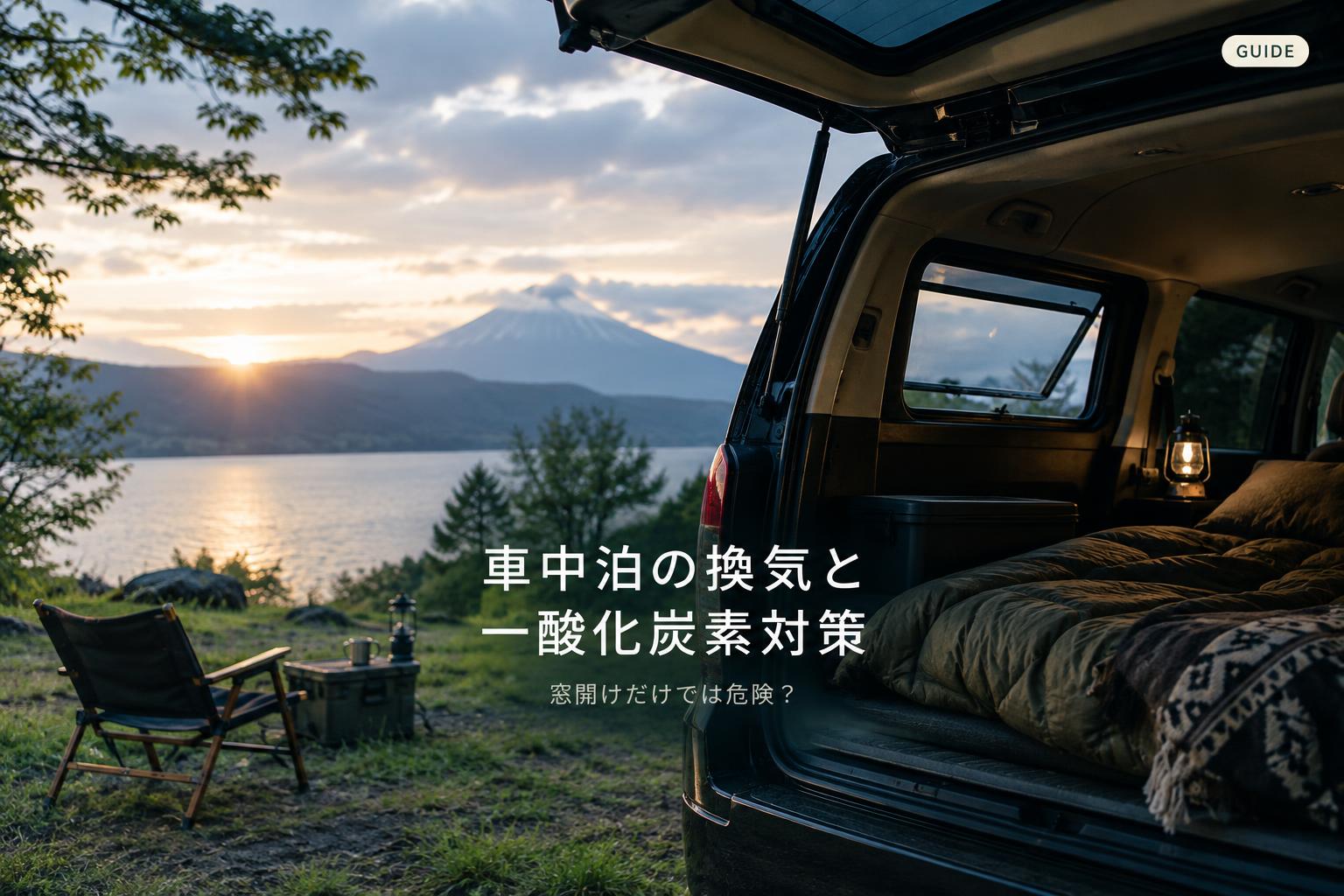 車中泊の換気と一酸化炭素対策｜窓開けだけでは危険？