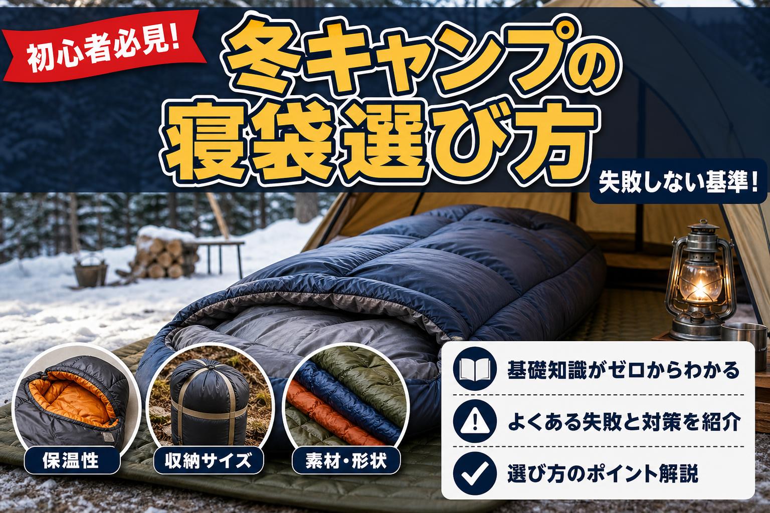 冬キャンプの寝袋選び方｜失敗しない基準