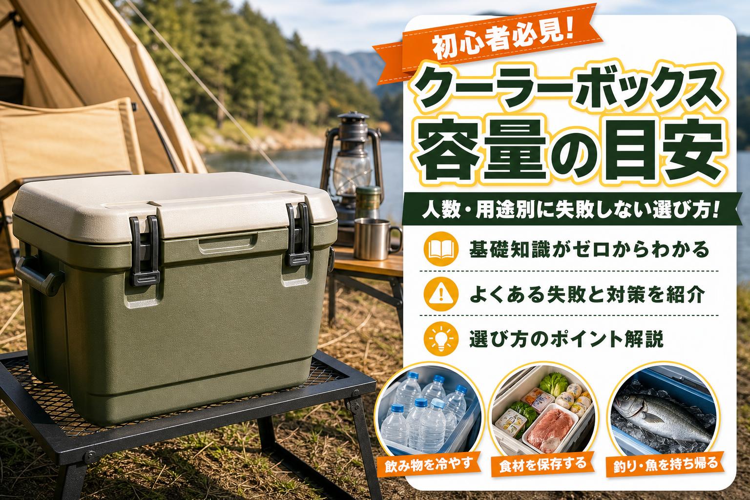 クーラーボックス 容量の目安｜人数・用途別に失敗しない選び方