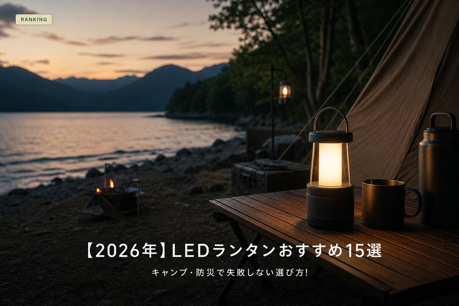 【2026年】LEDランタンおすすめ15選｜キャンプ・防災で失敗しない選び方