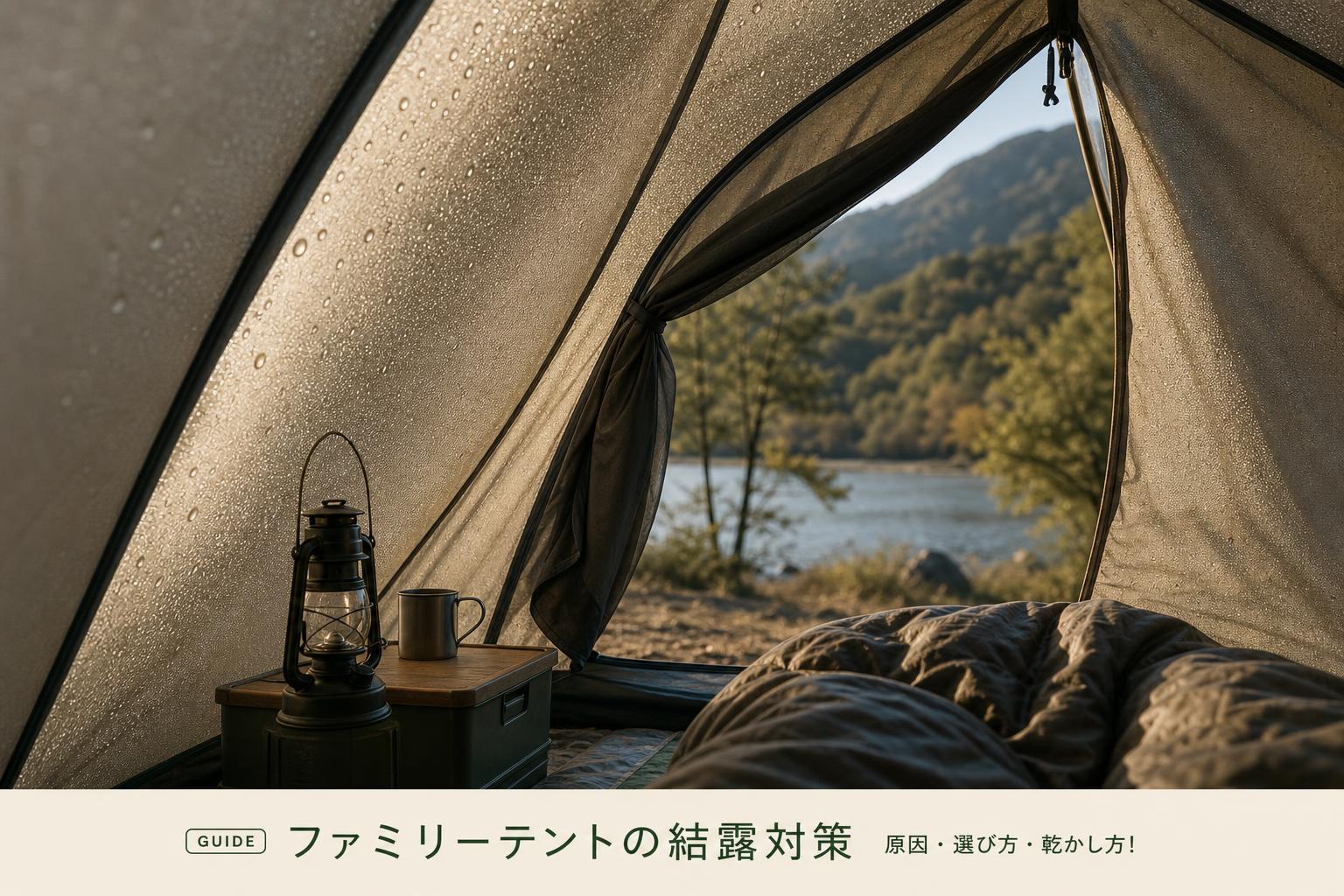 ファミリーテントの結露対策｜原因・選び方・乾かし方